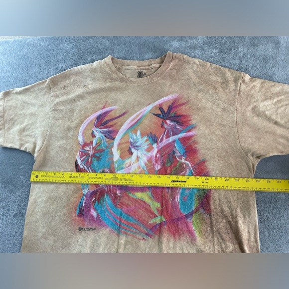 The Mountain Native American T Shirt 2XL Beige Cotton Art Graphic Nature •Mark - Picture 7 of 15